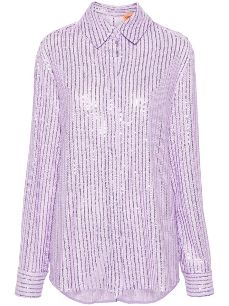 Stine Goya Sgedel sequin-embellished shirt - Purple Cover