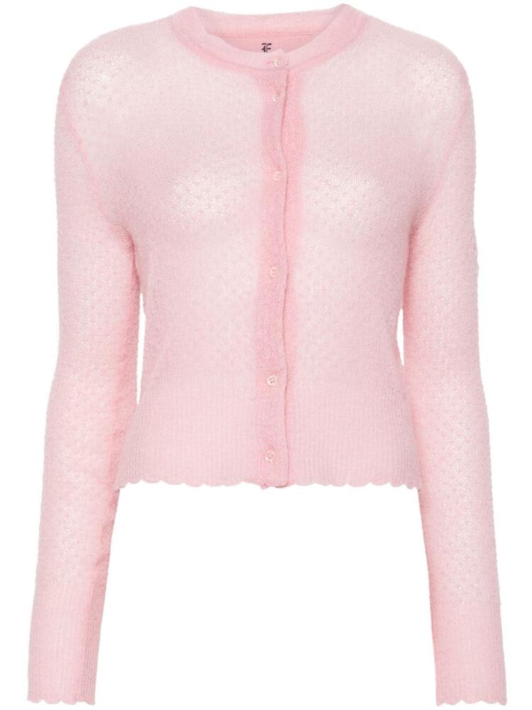 Ermanno Scervino crochet-knit cardigan - Pink Cover