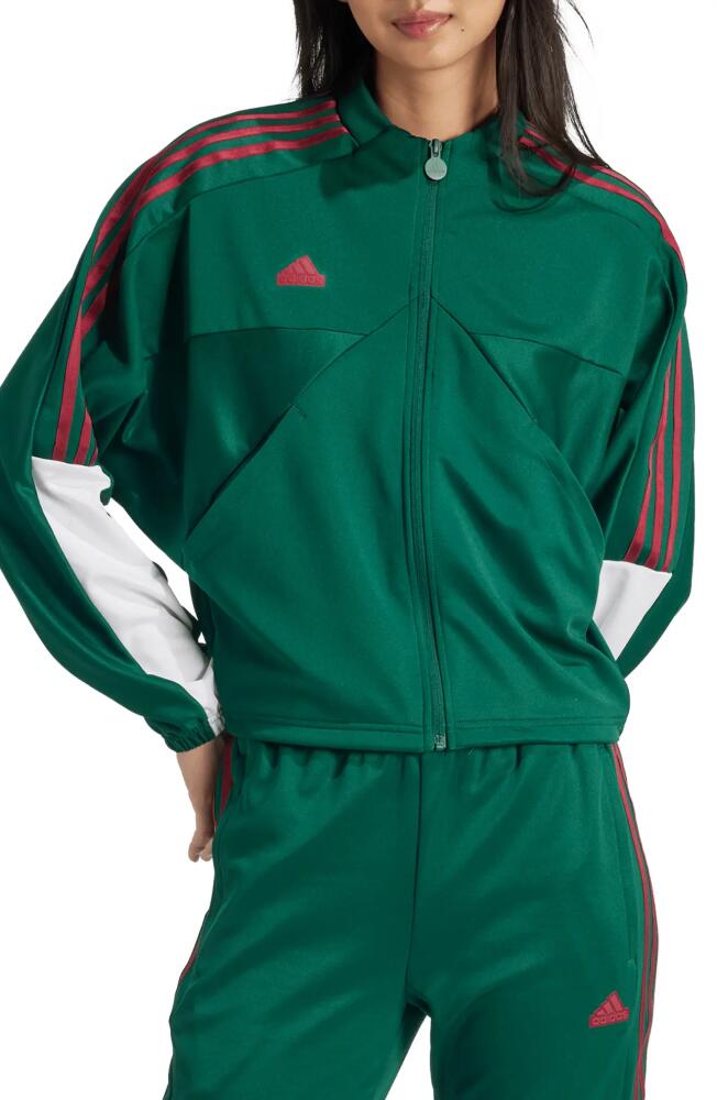 adidas Tiro 3-Stripes Jacket in Dark Green/white/burgundy Cover