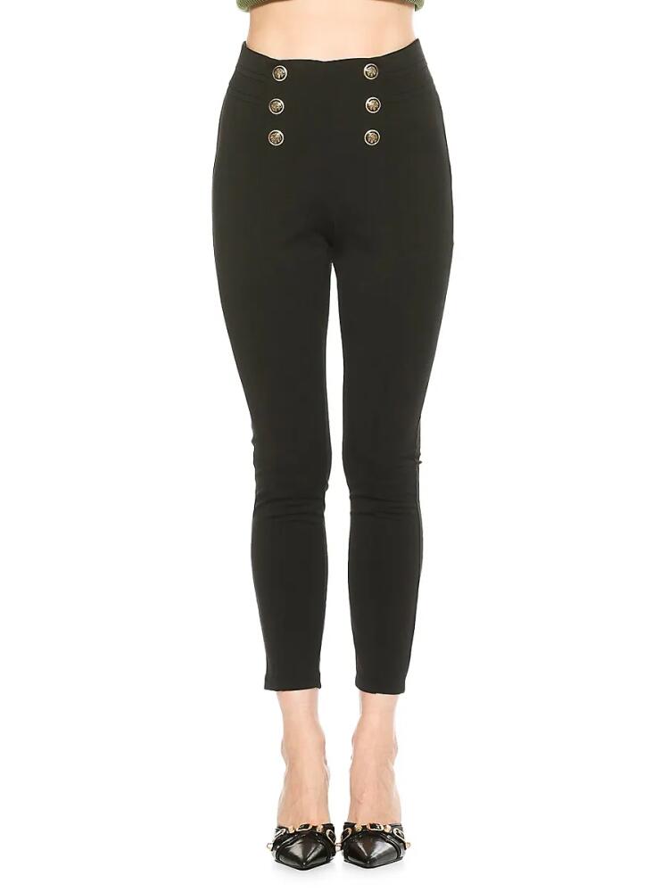 Alexia Admor Women's Freyja Button Ponte Leggings - Black Cover