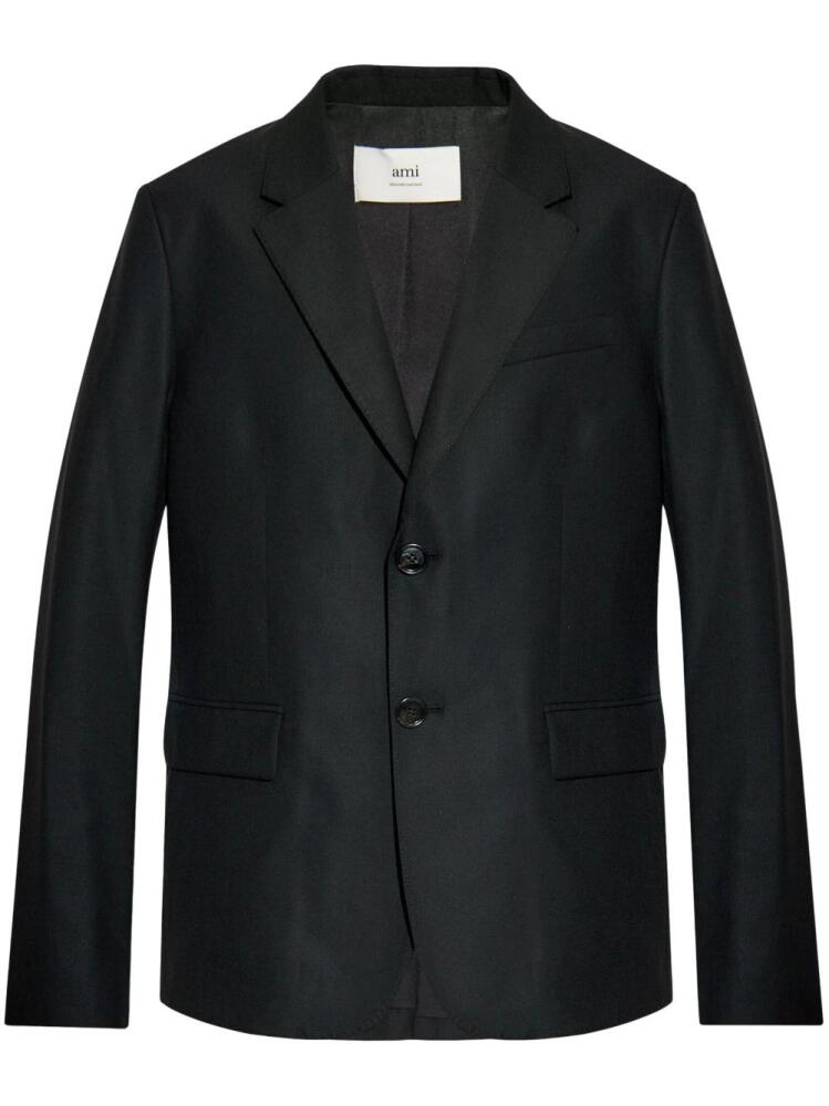 AMI Paris wool single-breasted blazer - Black Cover