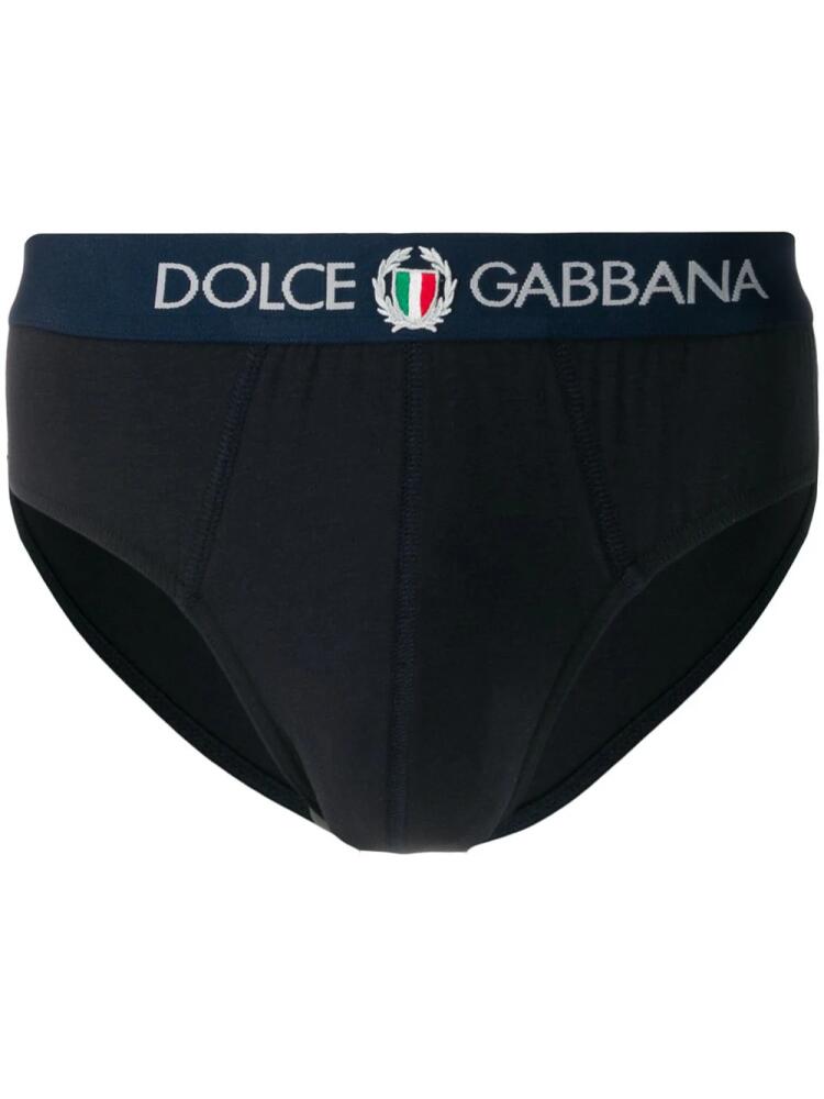 Dolce & Gabbana logo-waistband boxer briefs - Blue Cover