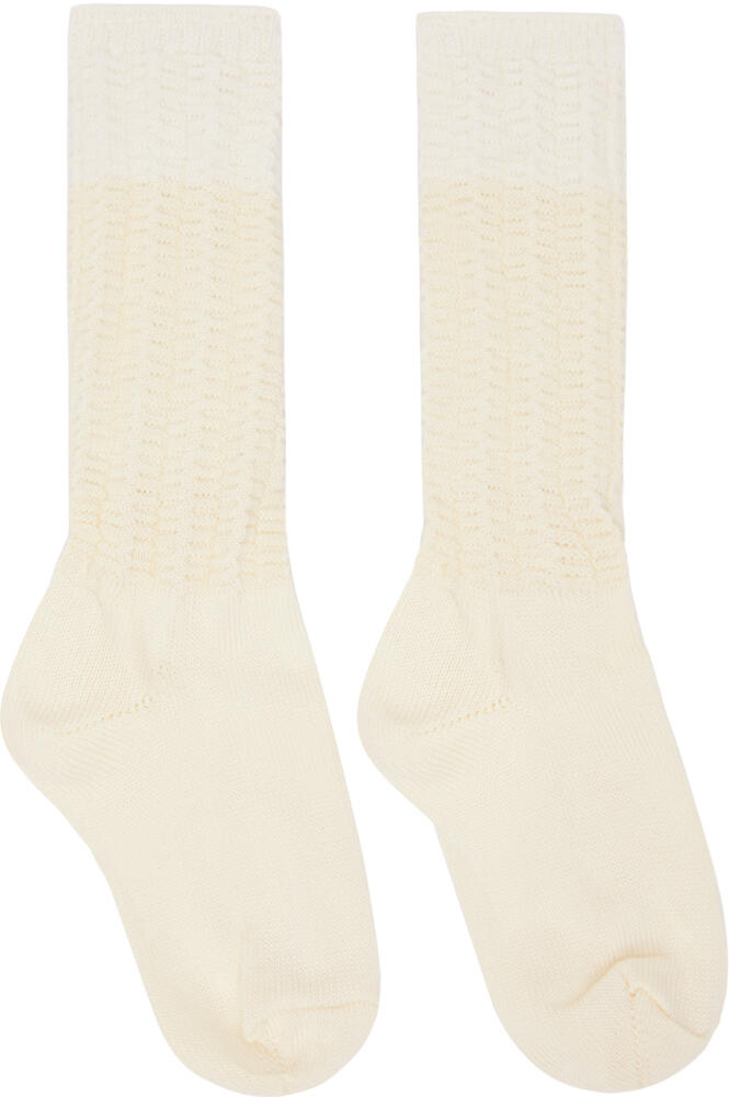 HOMME PLISSÉ ISSEY MIYAKE Off-White Churros Socks Cover