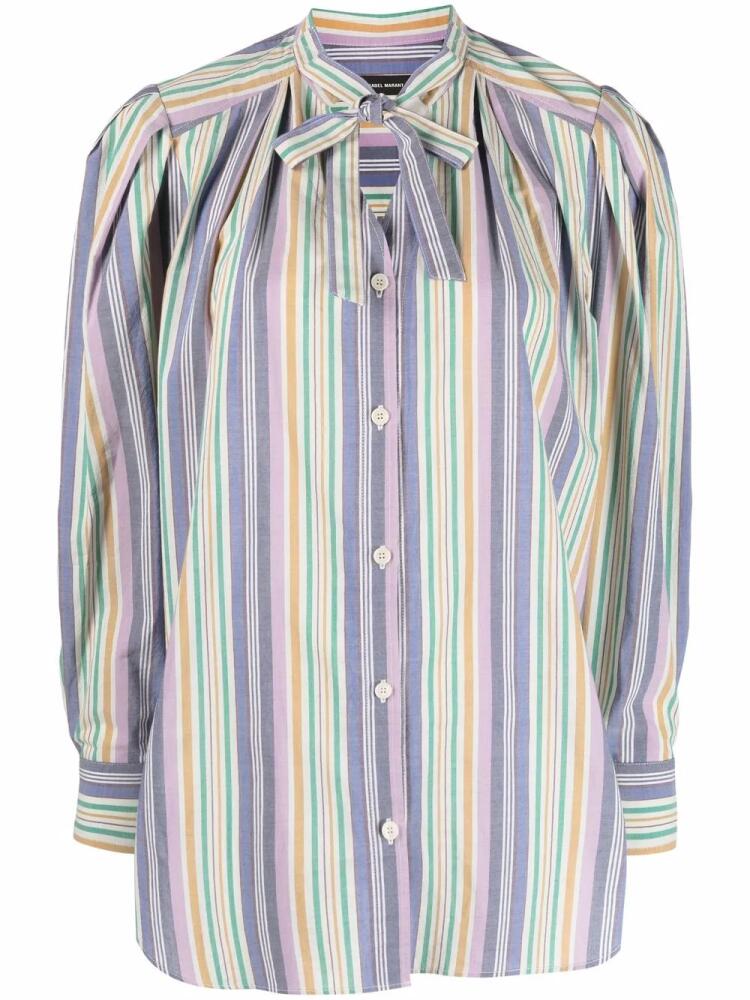 ISABEL MARANT Tiverna striped blouse - Purple Cover