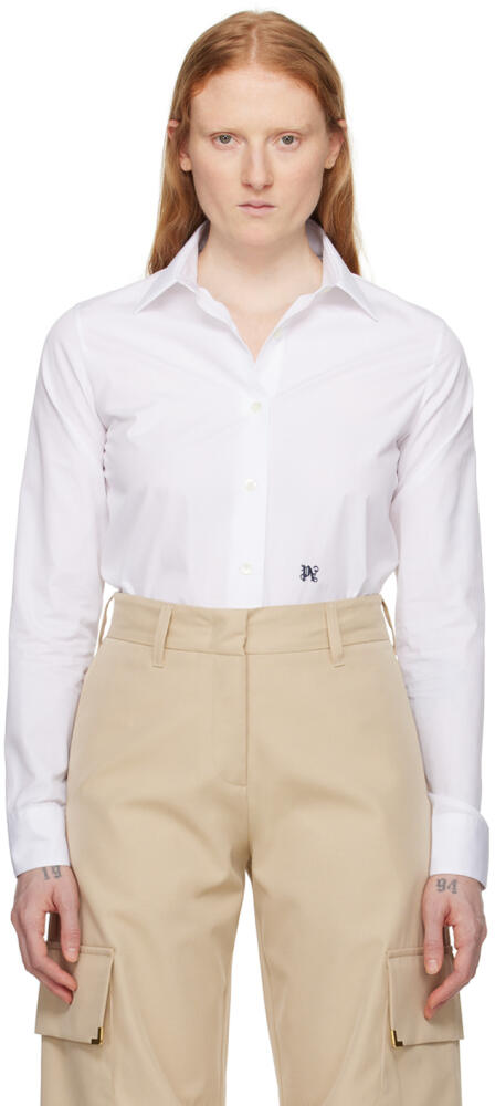 Palm Angels White Monogram Shirt Cover