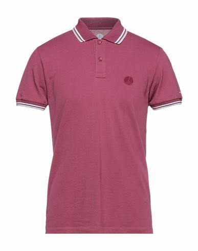 People Of Shibuya Man Polo shirt Mauve Cotton, Elastane Cover