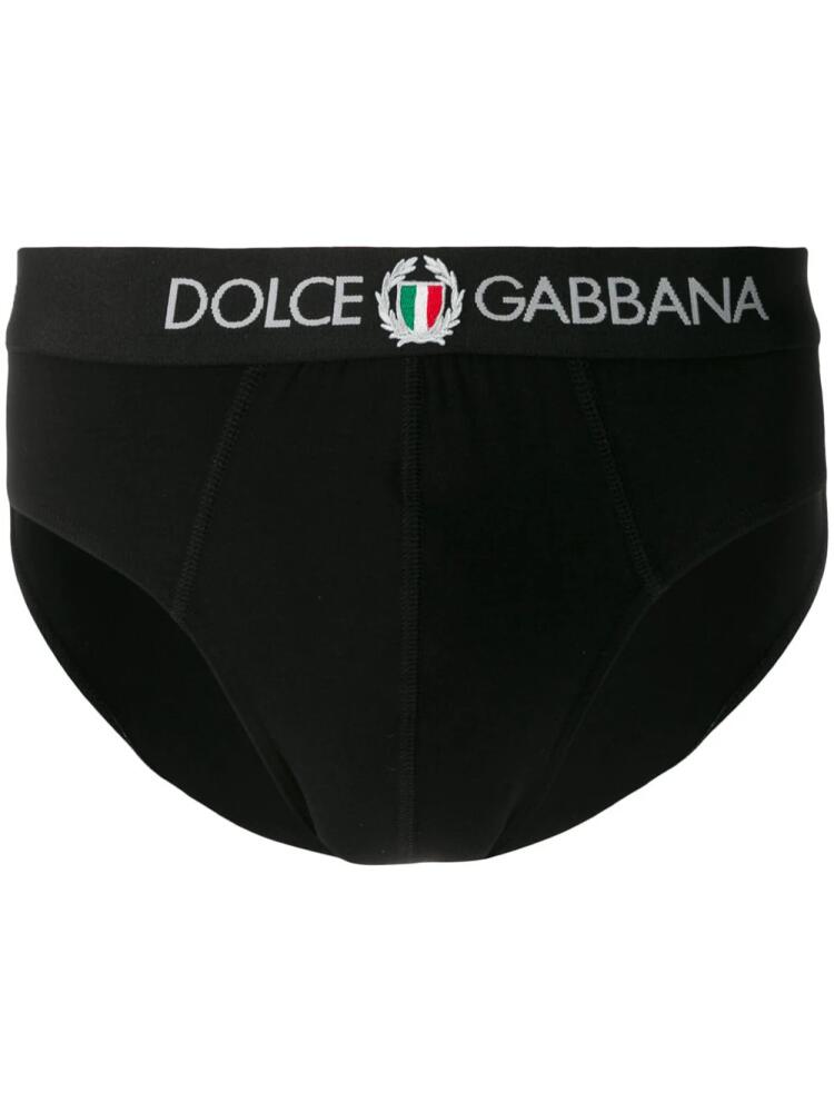 Dolce & Gabbana logo embroidered briefs - Black Cover