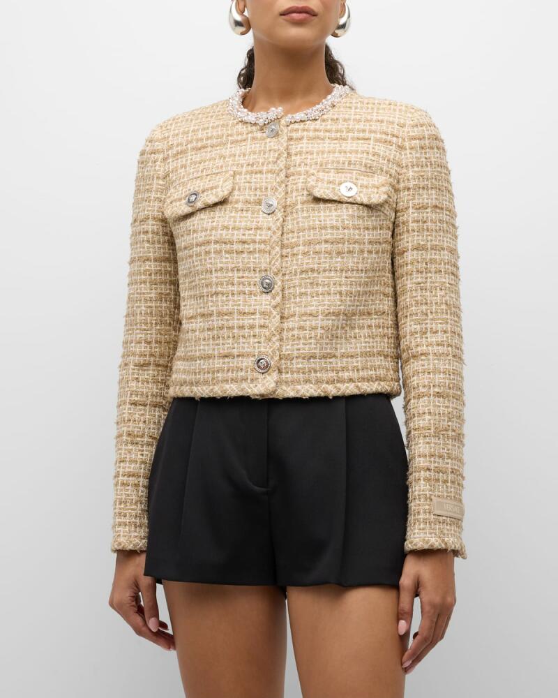 Versace Embellished Tweed Jacket Cover