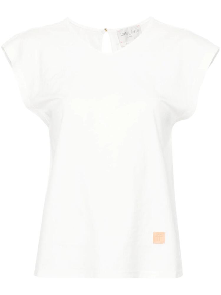 Forte Forte sleveless organic-cotton T-shirt - White Cover