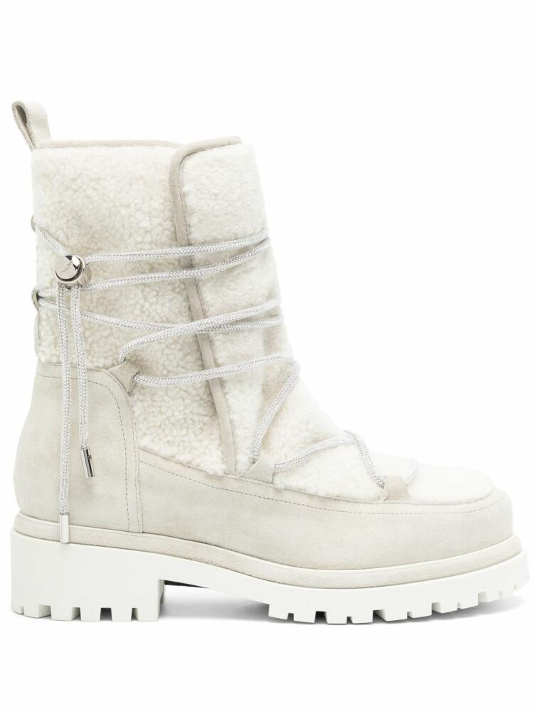 René Caovilla Aspen crystal-embellished boots - Neutrals Cover