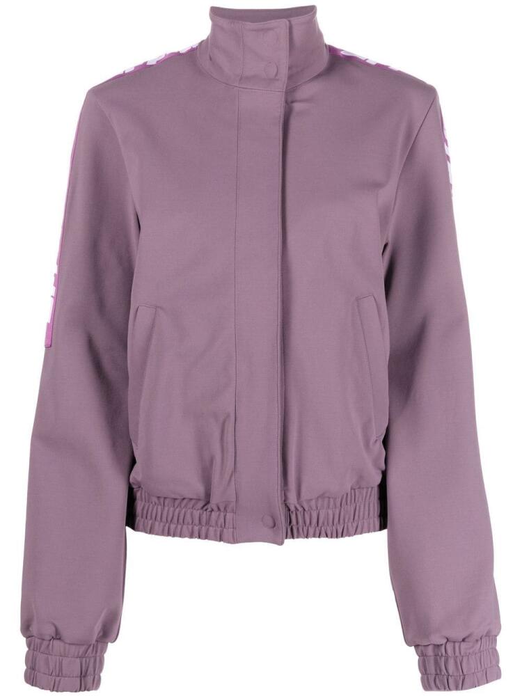 Off-White athletic logo band track jacket - Purple Cover