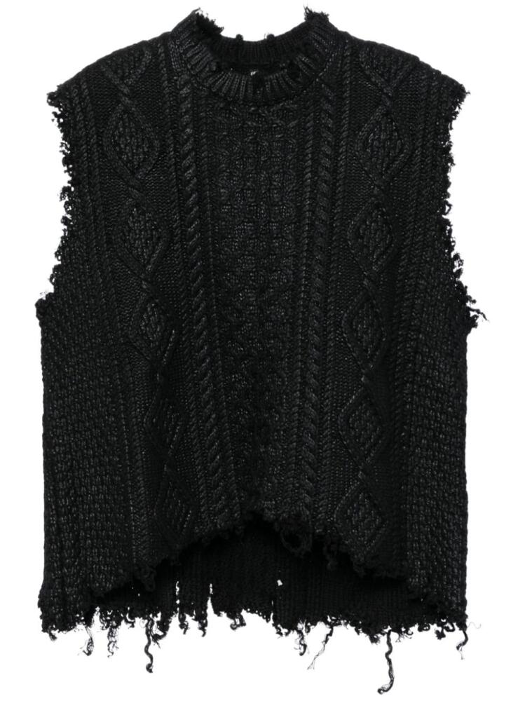 R13 cable sweater vest - Black Cover