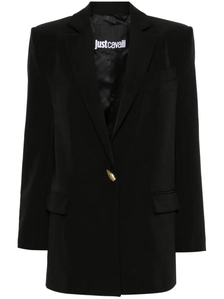 Just Cavalli single-breasted cady blazer - Black Cover