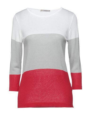 Tsd12 Woman Sweater White Viscose, Acrylic Cover