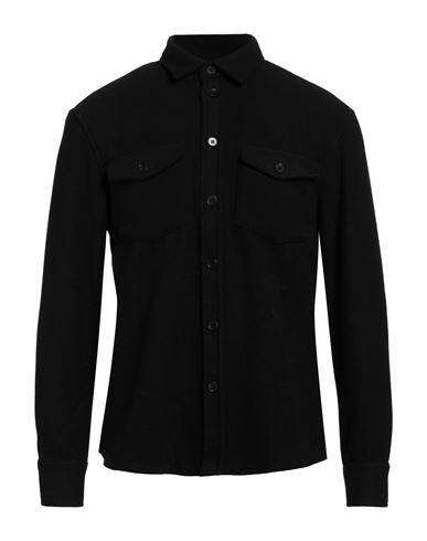 Sseinse Man Shirt Black Acrylic, Polyester, Cotton, Wool, Viscose Cover