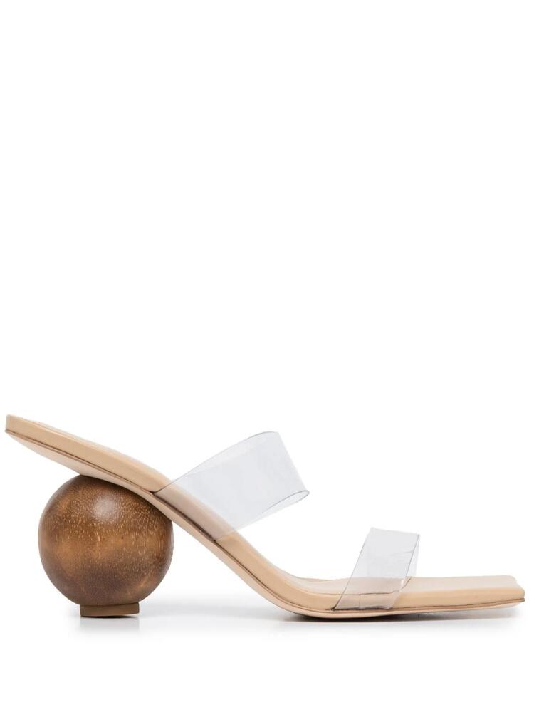 Cult Gaia NHU 90mm ball-heel mules - Brown Cover