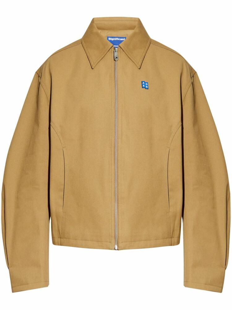 Ader Error logo patch denim jacket - Neutrals Cover