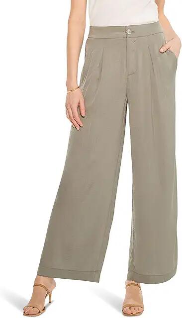 NIC+ZOE Soft Drape Wide Leg Pants (Tarragon) Women's Clothing Cover