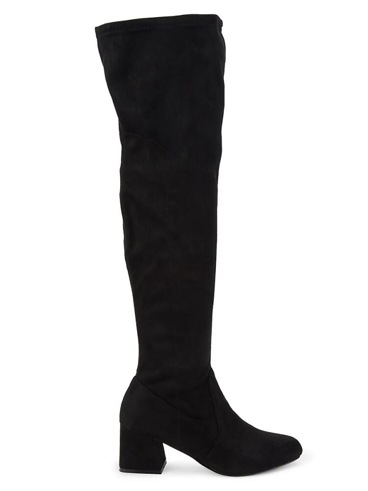 Saks Fifth Avenue Women's Isla Suede Tall Boots - Black Cover