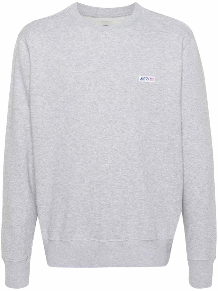 Autry logo-patch cotton sweatshirt - Grey Cover