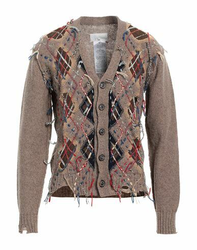 Maison Margiela Man Cardigan Khaki Wool, Alpaca wool, Acrylic, Polyamide Cover