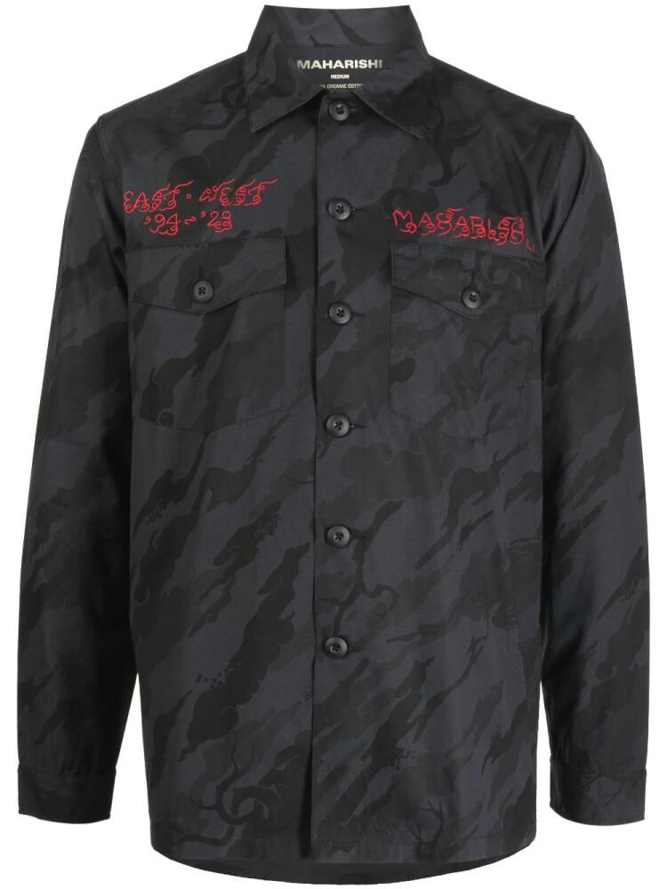 Maharishi camouflage-print logo-embroidery shirt - Blue Cover