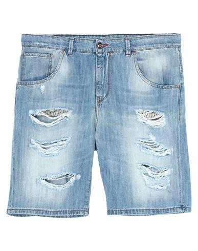 Displaj Man Denim shorts Blue Cotton Cover