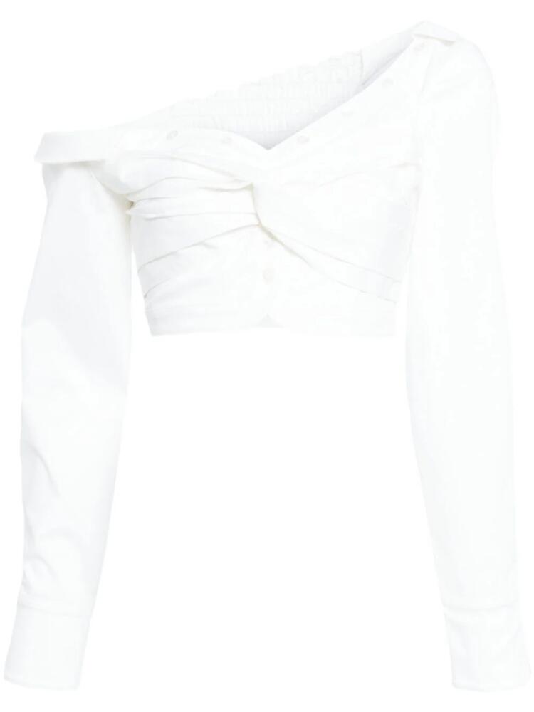 Rokh twisted asymmetric blouse - White Cover