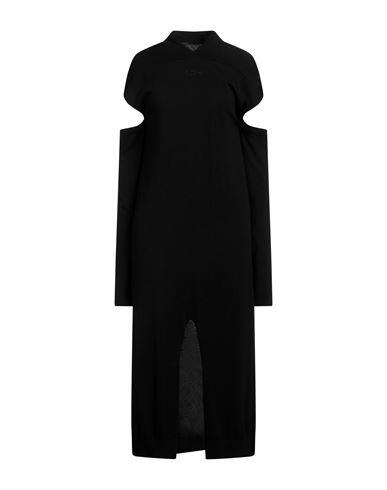 Circus Hotel Woman Midi dress Black Wool, Cashmere Cover