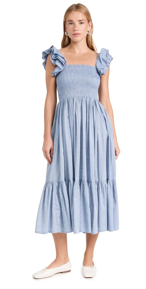 Mille Olympia Dress Chambray Polka Dot Cover