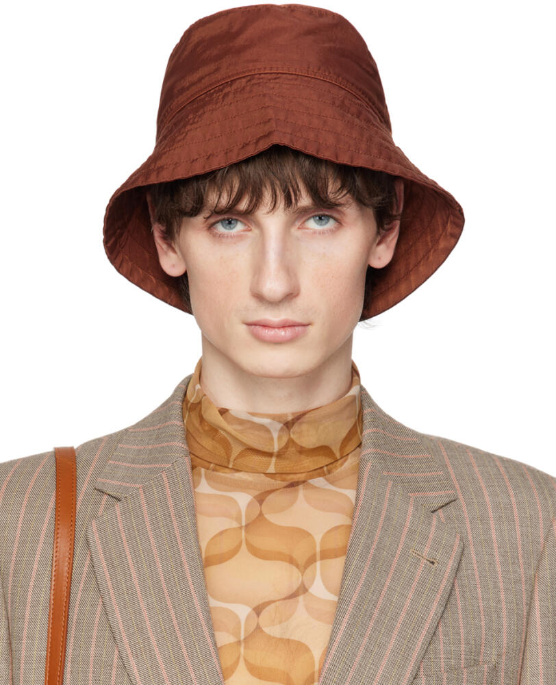 Dries Van Noten Orange Gilly Hat Cover