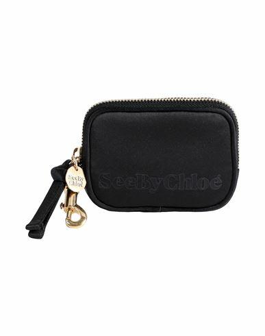 See By Chloé Woman Coin purse Black Polyester Cover