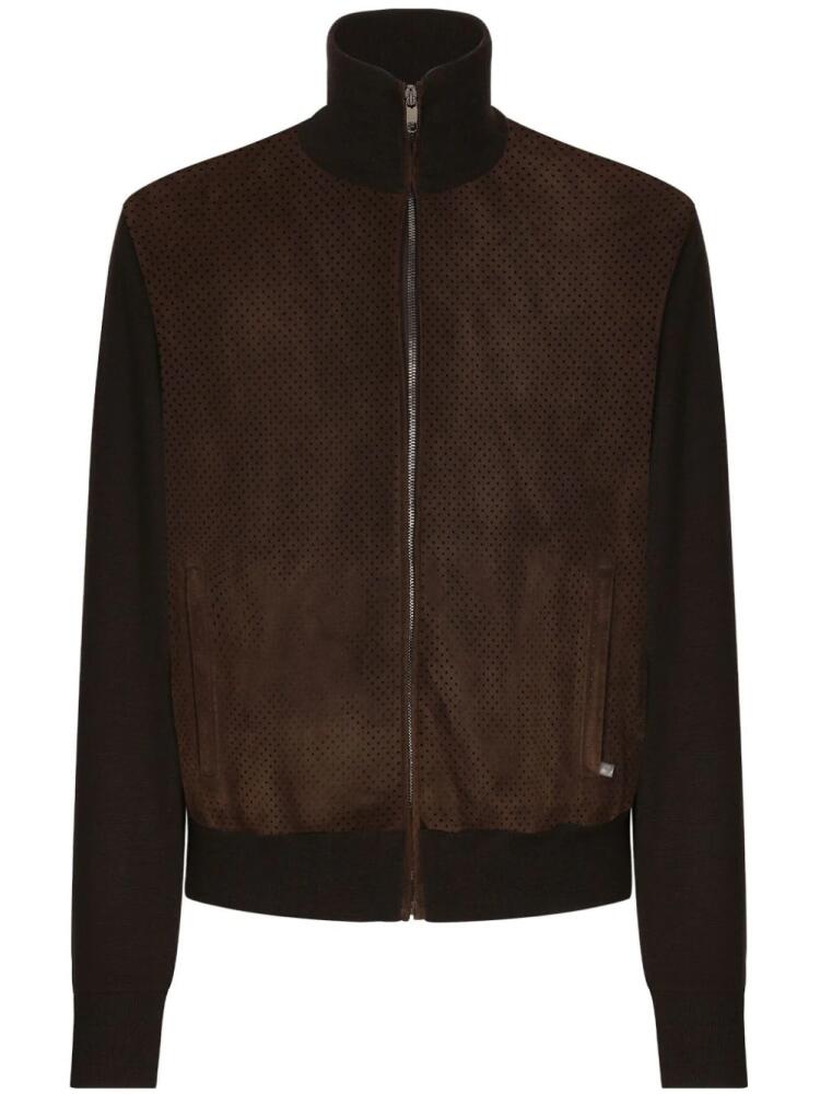 Dolce & Gabbana zip-up bomber jacket - Brown Cover