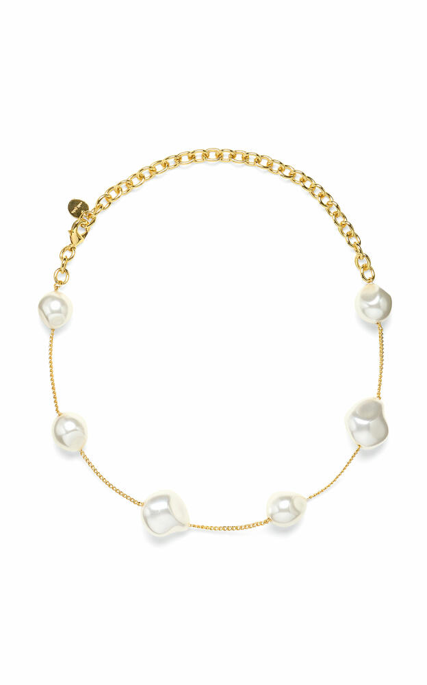 Cult Gaia - Andie Beaded Gold-Tone Necklace - White - Gifts For Her Cover