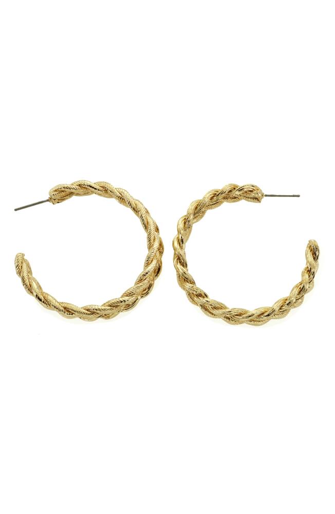 Panacea Twisted Hoop Earrings in Gold Cover