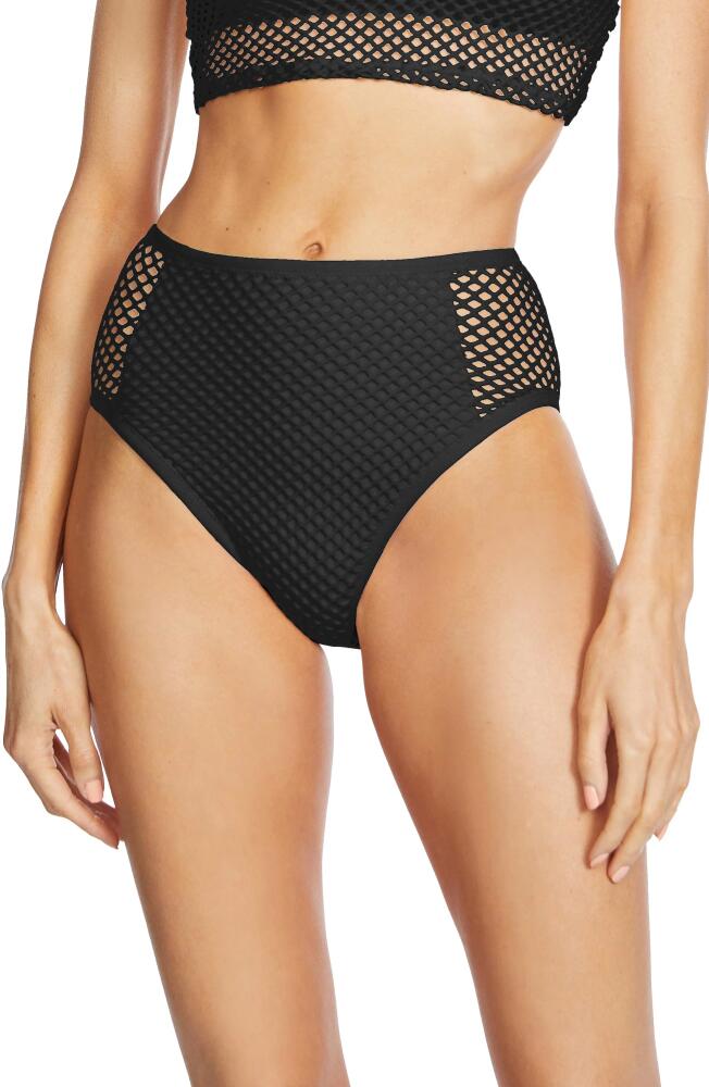 Robin Piccone Pua High Waist Bikini Bottoms in Black Cover