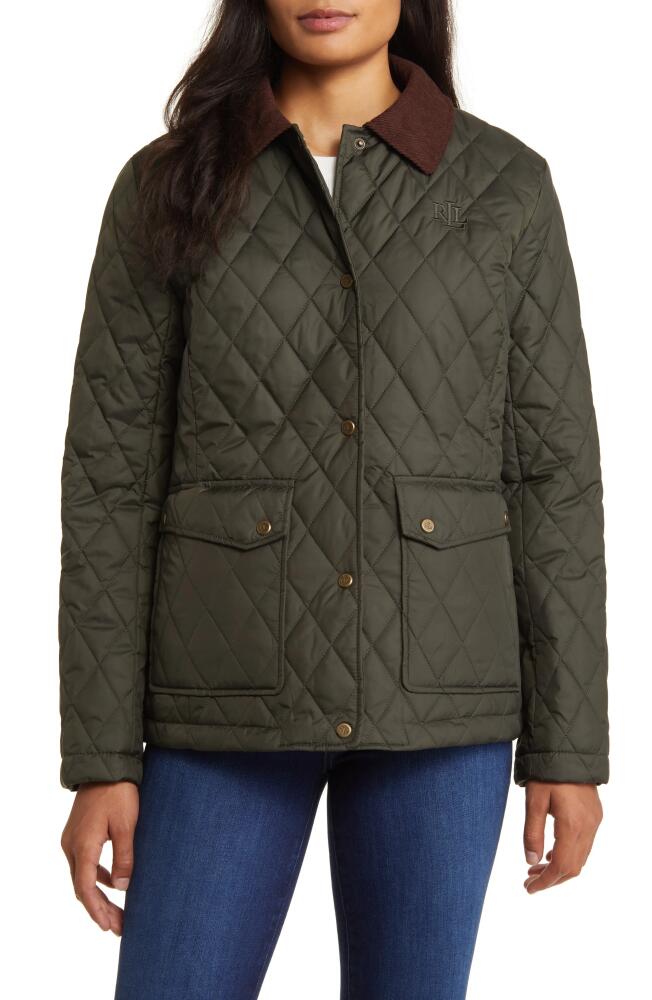 Lauren Ralph Lauren Diamond Quilted Barn Jacket in Litchfield Loden Cover