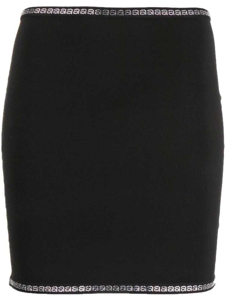 Alexander Wang crystal-embellished fitted skirt - Black Cover