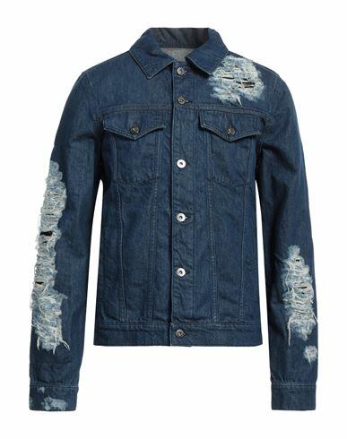 Jw Anderson Man Denim outerwear Blue Cotton Cover