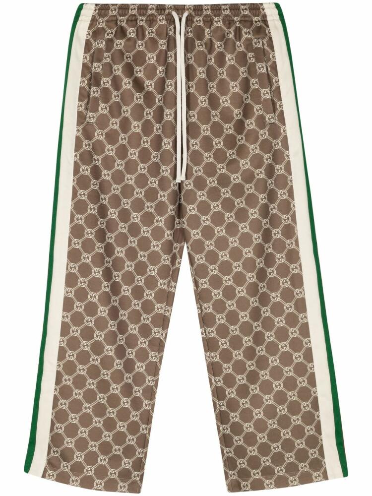 Gucci Interlocking G cropped track pants - Brown Cover