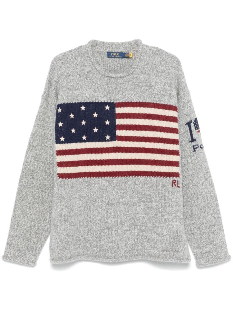 Polo Ralph Lauren flag-motif jumper - Grey Cover