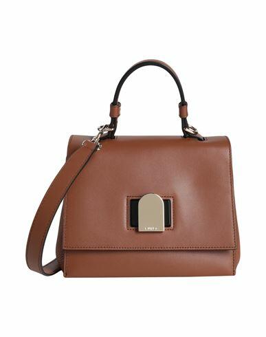 Furla Furla Emma Mini Top Handle Woman Handbag Brown Calfskin Cover