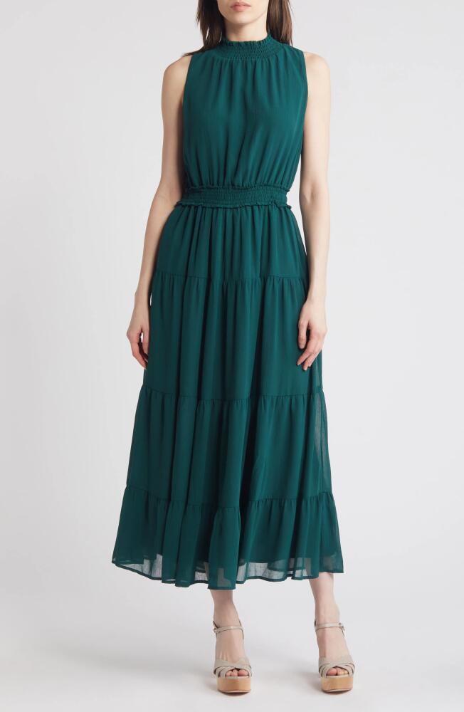 Lost + Wander Downtown Lights Sleeveless Maxi Dress in Green Cover