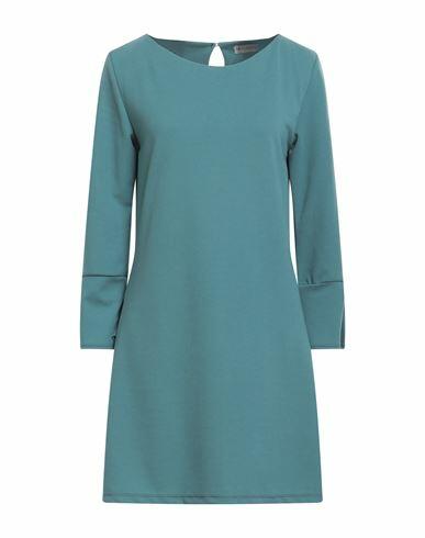 Boutique De La Femme Woman Mini dress Sage green Polyester, Elastane Cover