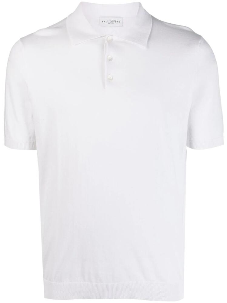 Ballantyne short-sleeve cotton polo shirt - White Cover