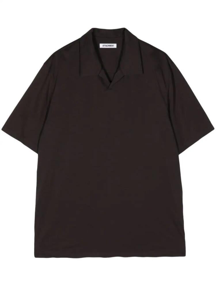 Attachment short-sleeve polo shirt - Black Cover