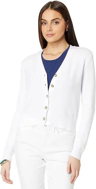 Lilly Pulitzer Tippery Cardigan (Resort White) Women's Sweater Cover