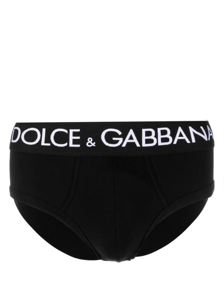 Dolce & Gabbana logo-print stretch-cotton briefs - Black Cover