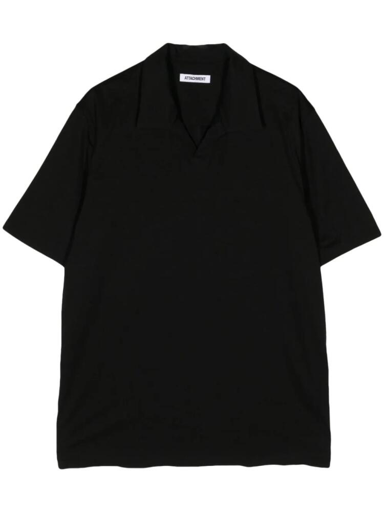 Attachment short-sleeve polo shirt - Black Cover