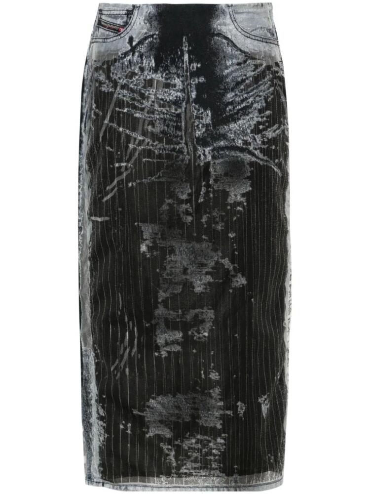 Diesel De-Pra-Fse1 denim midi skirt - Black Cover